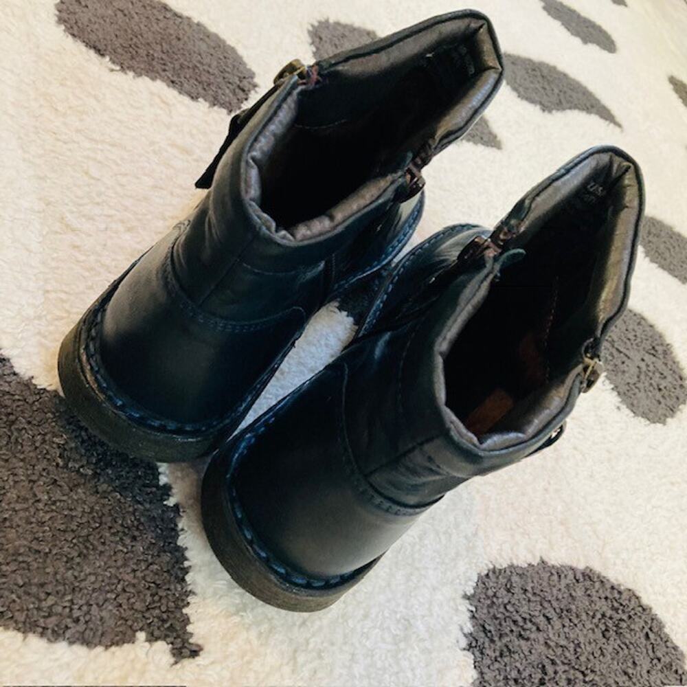 Miz Mooz $160 Womens Size 38 US 7.5-8 Pleasant Blue Ankle Comfort Boots Booties - Picture 8 of 13